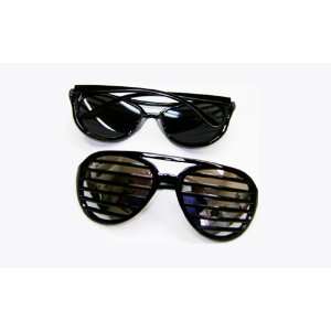  Full Shutter Shades Sunglasses with Lenses   Black 