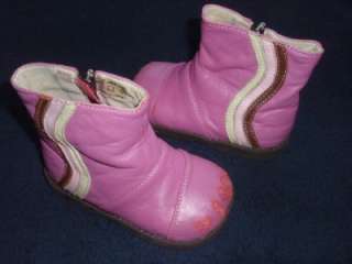 Toddler girls See Kai Run Pink Boots Shoes sz 5 PLAY condition  