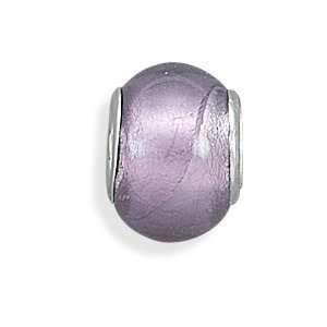  Purple Foil Glass Bead: Jewelry