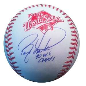  Signed Barry Larkin 1990 World Series Baseball JSA COA 