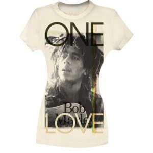 NEW Bob Marley One Love Ladies Women Jr T shirt tee top  