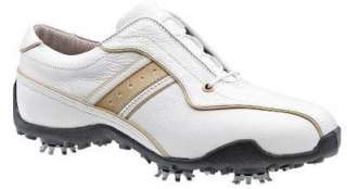 2011 Footjoy LoPro Womens Ladies Golf Shoes #97153 White/Tan Brand New 