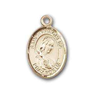   or Lapel Badge Medal with St. Philomena Charm and Polished Pin Brooch
