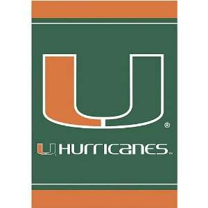   Hurricanes NCAA Screen Print Flag by New Creative