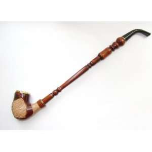  Pear Wood Hand Carved Tobacco Smoking Pipe Hussar Lion 