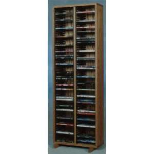   Wood Shed Solid Oak DVD Storage Rack (Various Finishes) 210 4DVD: Home