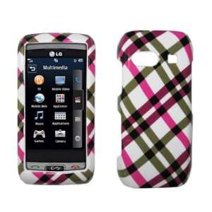  LG Vu Plus GR700   Premium Hot Pink Plaid Design Snap On 