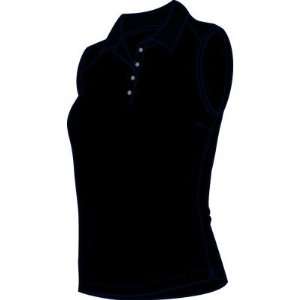 Nike Golf Womens Dri Fit Pique Sleeveless Polo Shirt   Black   297492 