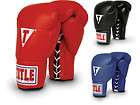 TITLE Classic Mexican Style Training Gloves 16oz Lace Up  