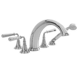   Bevelle Bevelle Triple Handle Roman Tub Faucet with Handshower and M