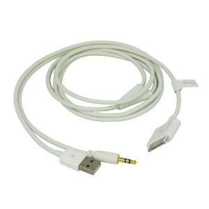   Cable with 3.5 mm Jack and USB Port for Apple iPhone, iPad and iPod