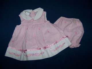 Girls Alexis pink dress Sz.6/9 mo LN *CUTE* embroidered  