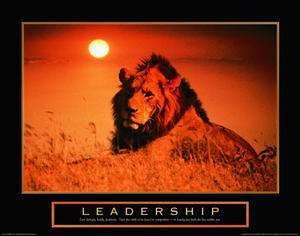 Leadership Lion Motivational Poster Inspirational Print  