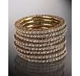 Chamak by Priya Kakkar  set of 8  gold crystal thin bangles