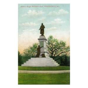  Providence, Rhode Island, View of Statues in Roger William 