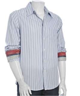 Just A Cheap Shirt white striped cotton button front shirt   