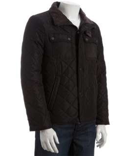 Kenneth Cole Reaction black quilted snap front jacket