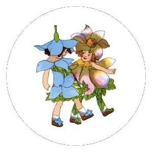  Flower Children 58mm Round Pin Lapel Badge Anemone: Home 