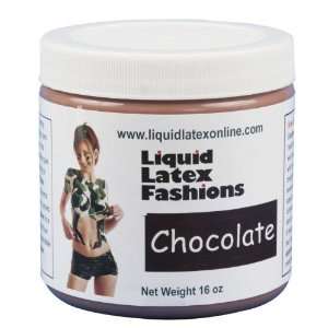  Liquid Latex Fashions Body Paint, Chocolate, 16 Ounce Jar 