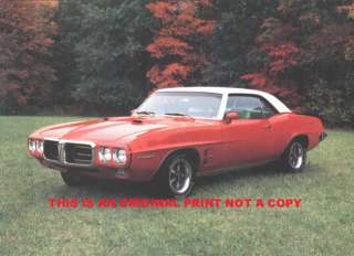 1969 Pontiac Firebird 400 rare muscle car print  