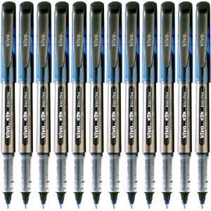 Vivo Vx Liquid Ink Rollerball Pens, 0.5 mm Micro Fine Point, Blue, 12 