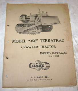 Case 356 Terratrac Crawler Tractor Parts Catalog manual  