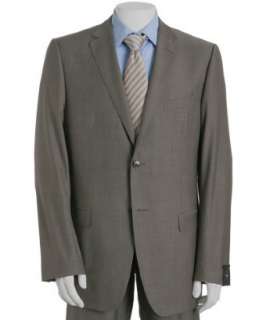 Zegna Z Zegna light brown wool 2 button City suit with flat front 