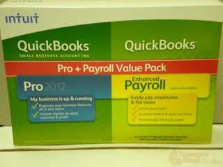 QuickBooks Pro 2012 With QuickBooks Enhanced Payroll 2012 Rtl $349 