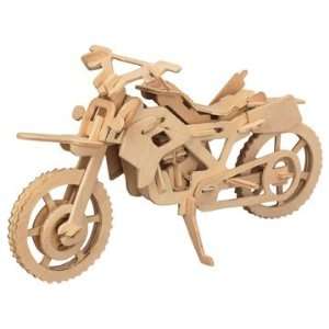  Cross Country Motorcycle Wood Craft Model: Toys & Games