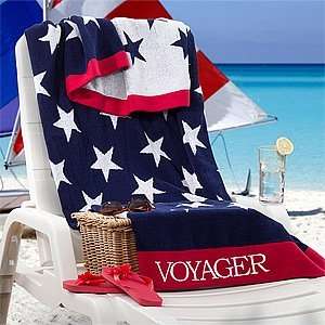  Personalized Beach Towels   Patriotic Stars Sports 