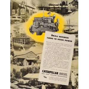  1945 Ad Diesel Motor Caterpillar Tractor Earth Moving 