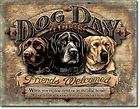 Labrator Dog Day Acres Friends Welcome Porch Tin Sign