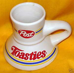 Mug Red White Post Toasties Cereal Cup Mint 3.5 Tall  