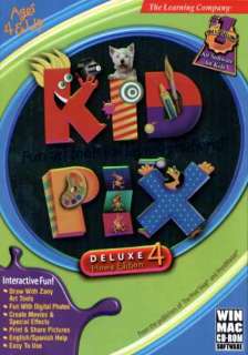 Kid Pix Deluxe 4.0 PC CD draw with zany art tools, more  