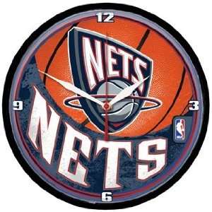 NBA New Jersey Nets Team Logo Wall Clock:  Sports 