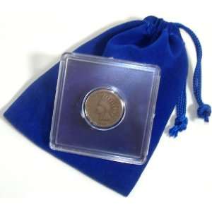   Indian Head Cent / Penny in Coin Case & Gift Bag 