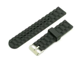 20mm Black Soft Rubber Divers Watch Strap for TAG HEUER  