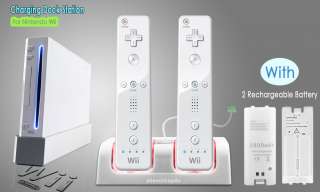 New Nintendo Wii Remote Dual Charger Charging Dock Station w 