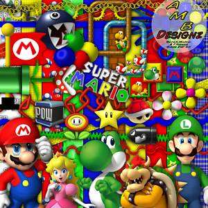 Super Mario & Friends Digital scrapbooking~ 300 dpi  