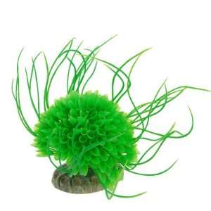  Base Plastic Green Ball Style Flower Leaf Plant Decor