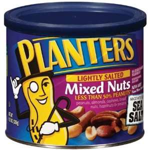 Planters Mixed Nuts Lightly Salted Made with Pure Sea Salt   12 Pack