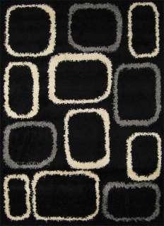 Modern Abstract Shag Area Rug 5x7 Contemporary Shaggy Carpet  Actual 4 