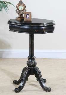 Astoria Violin Accent Table End Side Table   Black  