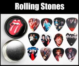Rolling Stones Tin of 12 Premium Guitar Picks 2 Sided  