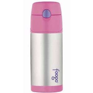  Foogo by Thermos Leak Proof SS 10 oz Straw Bottle in Pink 