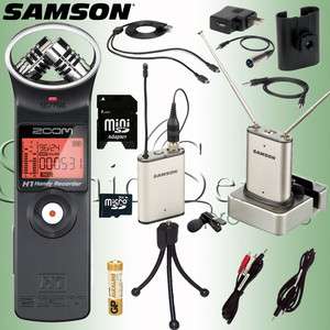 Samson Air Line Micro Camera Wireless Recording Zoom H1 Handy Recorder 
