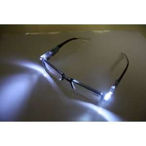  LED Lighted Reading Glasses 1.75 w/ Case & Extra Batteries 
