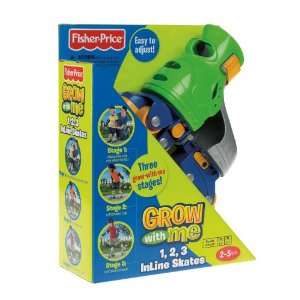   : Fisher Price Grow With Me 1,2,3 Inline Skates   Boys: Toys & Games