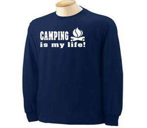 Camping Is My Life Camper Camp RV Tents Long Sleeve T Shirt  