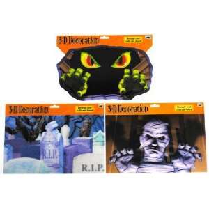  Halloween 3D Hang Ups 9x13 3 Styles Case Pack 24